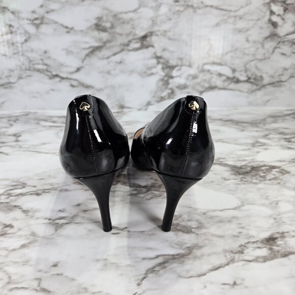 Kate Spade Vida Black Patent Leather Pointed Toe Stiletto Heels - Picture 6 of 10
